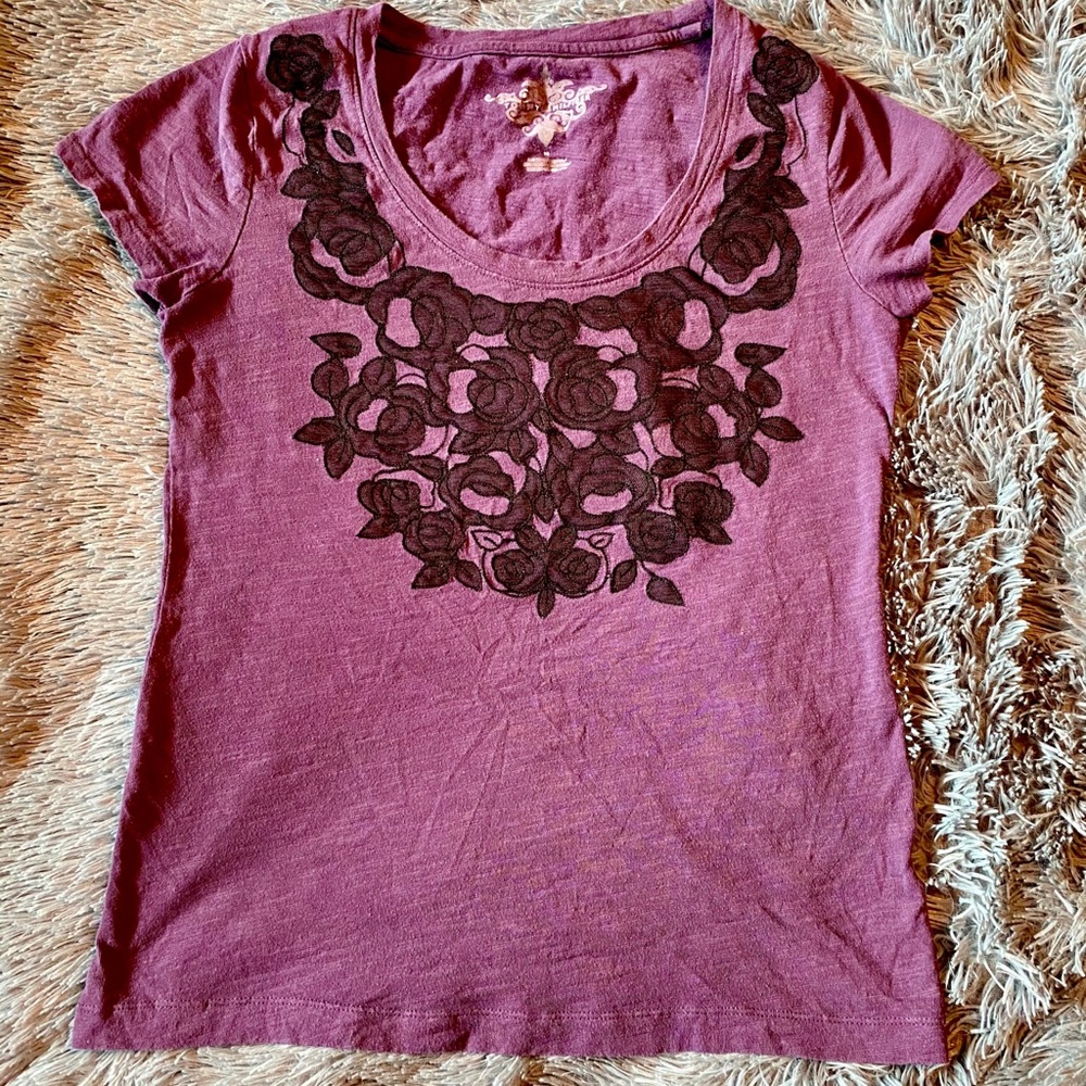 💁🏻‍♀️Tommy Hilfiger purple and black top size M
